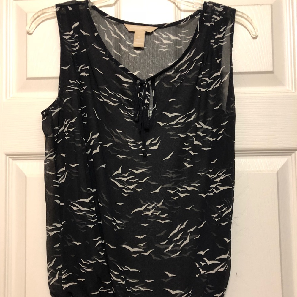 Printed Sheer Drapey tank